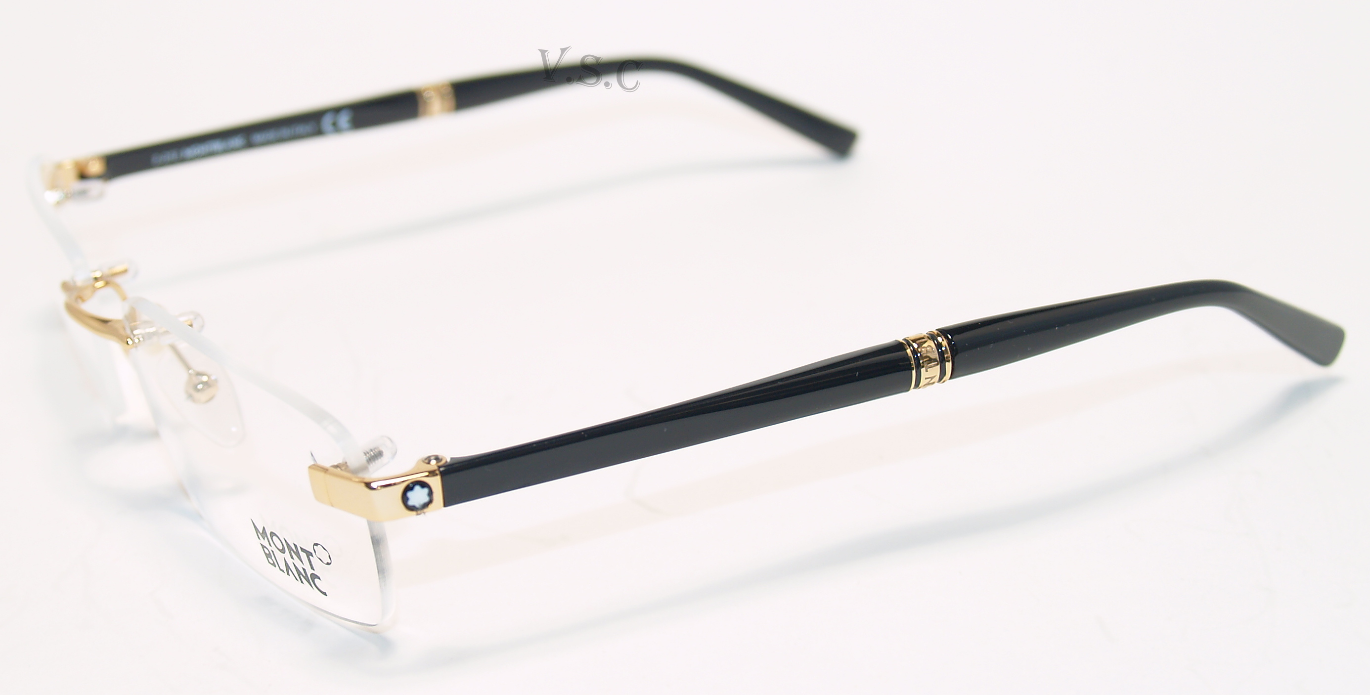 Mont Blanc Mb9101 Eyeglasses Mb 9101 Prescription Eye Glasses Rimless Frame Gold Ebay